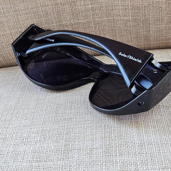 Solar Sheild Men Sunglasses Safety Glasses Black FO Z87.1 + Eye Wear Shades - Picture 7 of 11